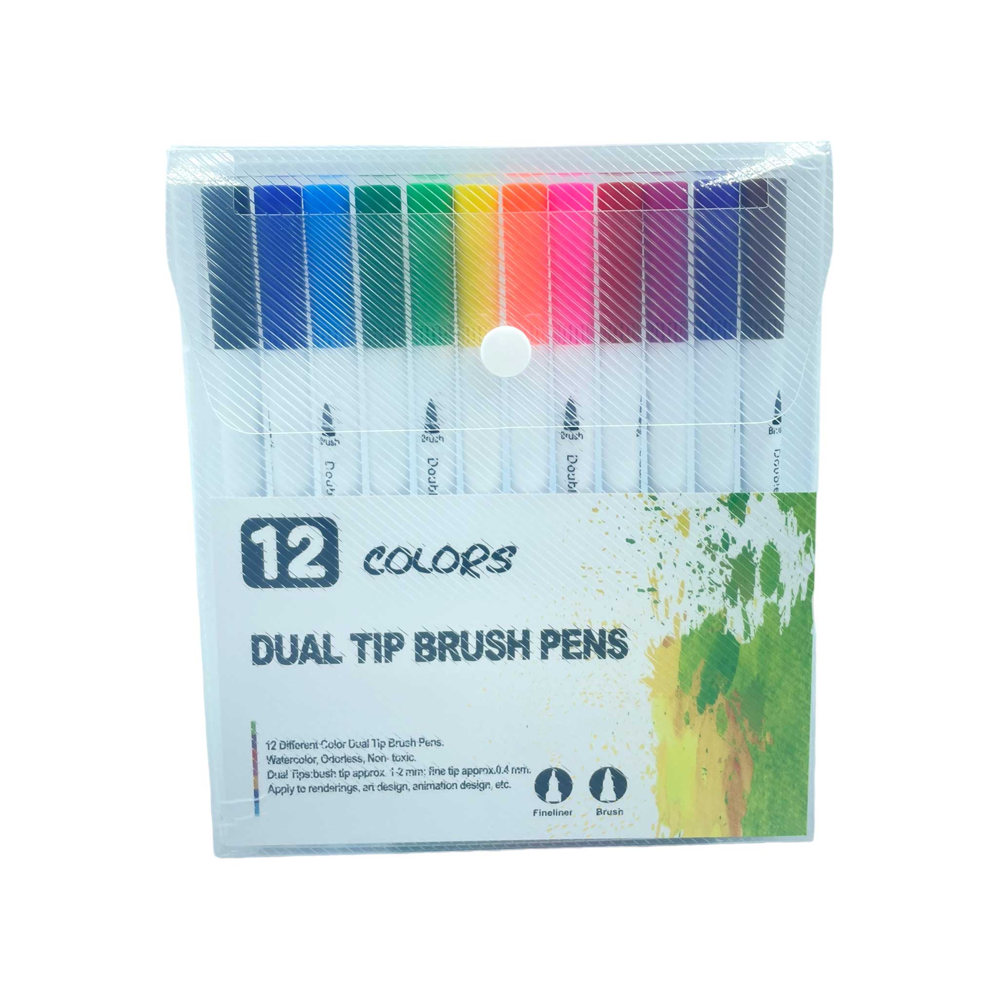 72 Colors Dual Tip Brush Pens Highlighter 72 Art Markers 0.4mm